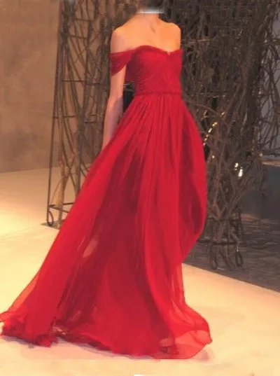 A-line Off the Shoulder Sweetheart Burgundy Chiffon Prom Evening Gowns Ruched Bridesmaid Dress Maroon Red Prom Dress
