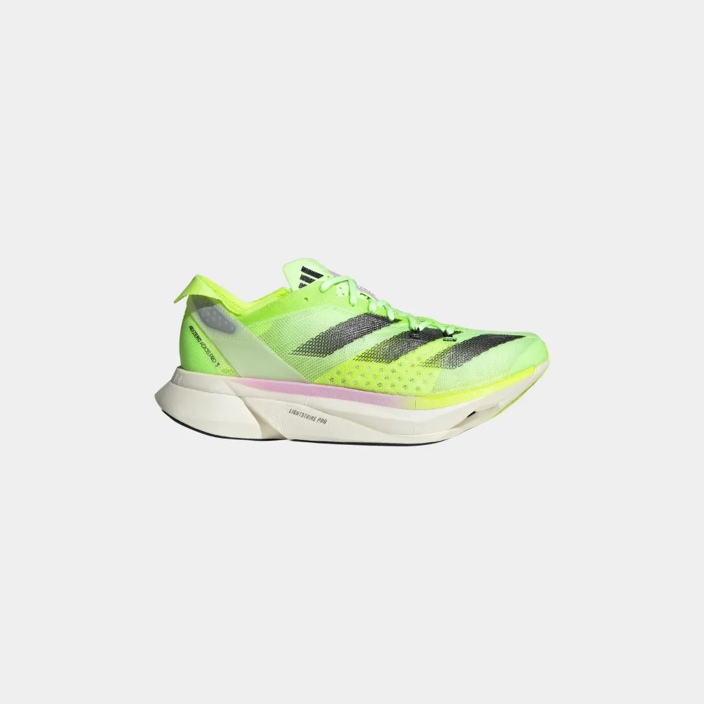 Adidas Adizero Adios Pro 3 Womens - Aurora Black/Zero Metallic/Lucid Lemon