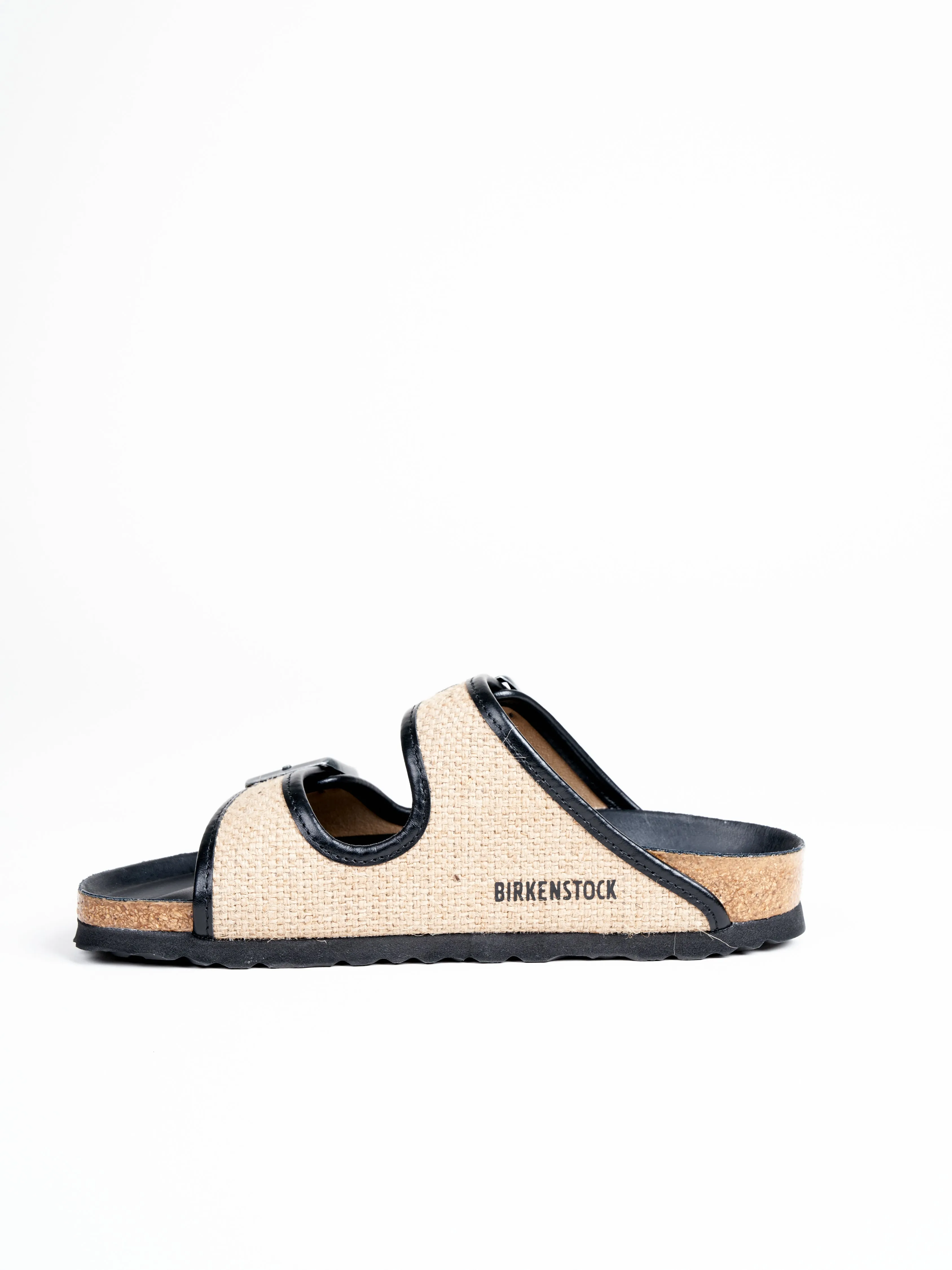 arizona natural jute sandal - black