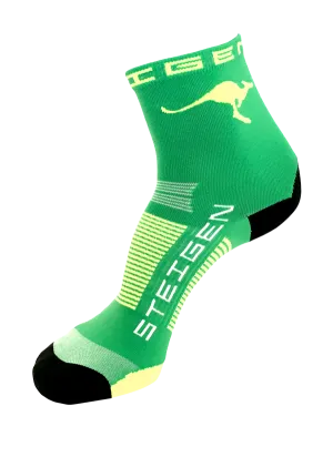 AUS Green Running Socks ½ Length