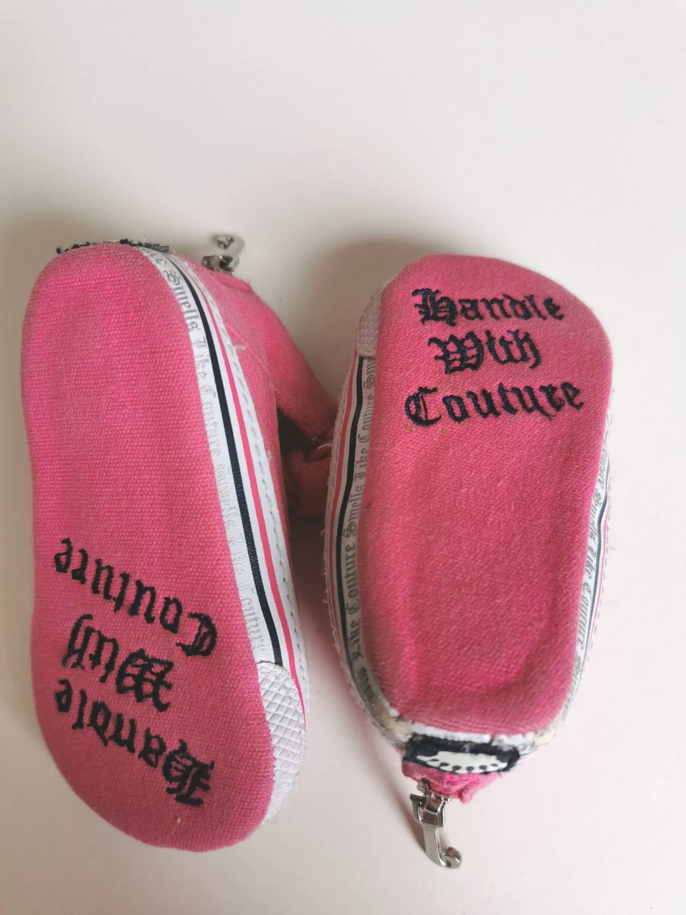 BABY GIRL SIZE 6/12 MONTHS - JUICY COUTURE Ballet Crib Shoes VGUC B2