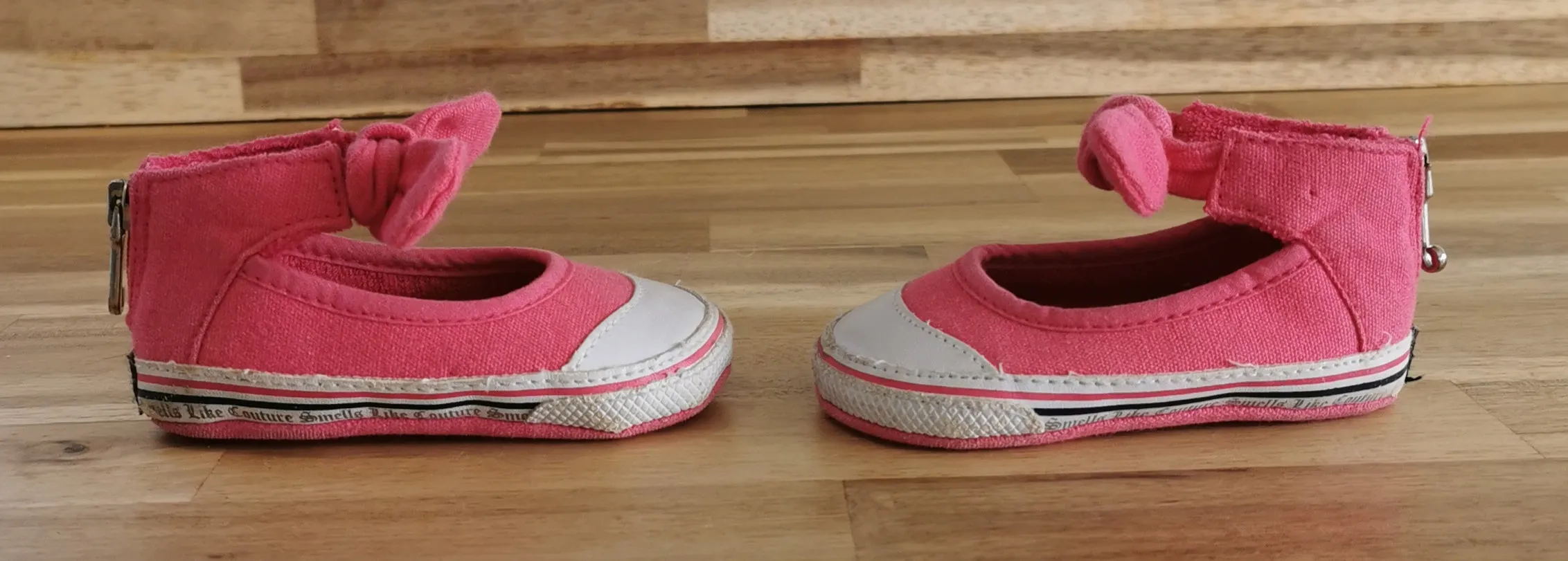 BABY GIRL SIZE 6/12 MONTHS - JUICY COUTURE Ballet Crib Shoes VGUC B2