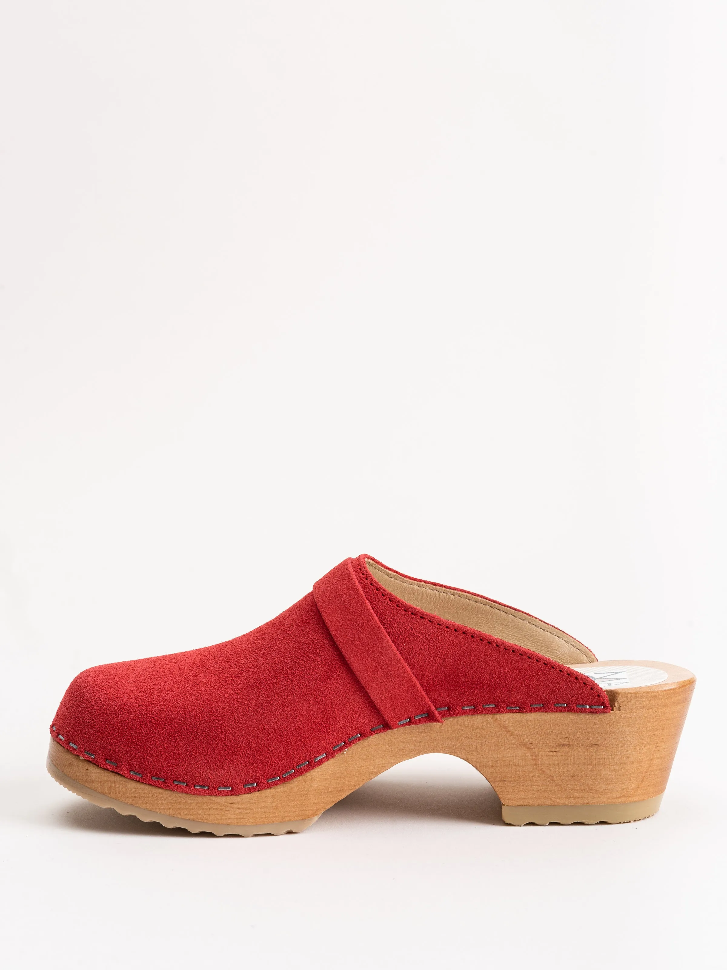 berkeley clog - suede red