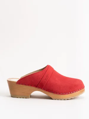 berkeley clog - suede red
