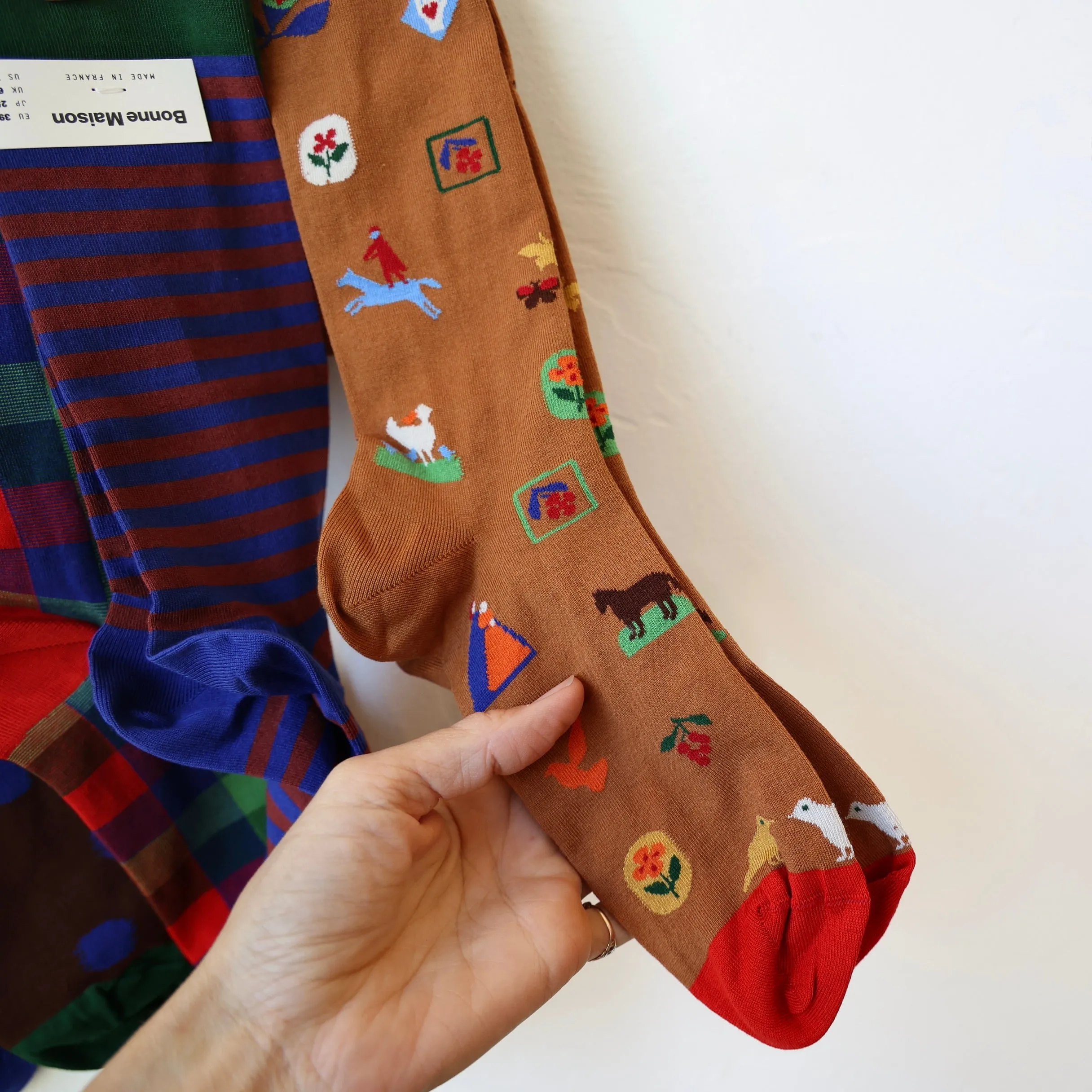 Bonne Maison Socks - Primary Patterns - 5 Options