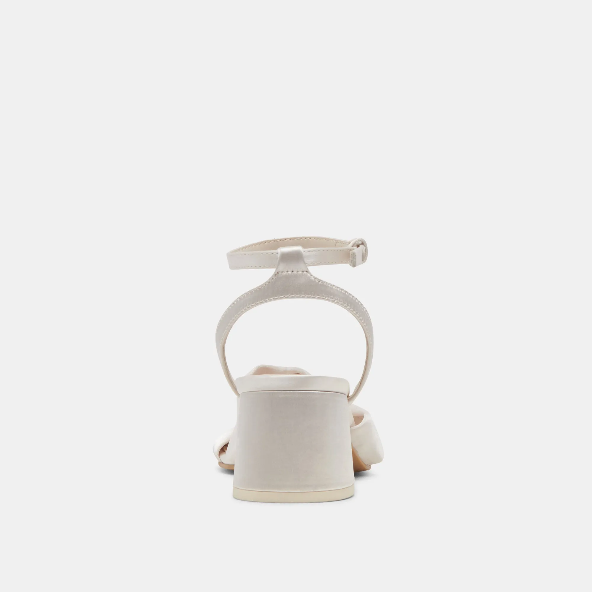 BRENNA WIDE HEELS IVORY SATIN