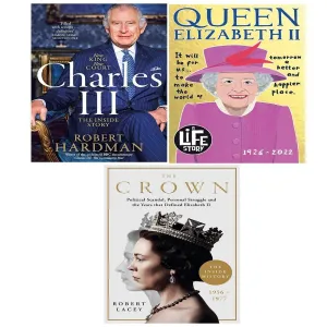 Charles III New King (HB), Crown, Queen Elizabeth II Sally Morgan 3 Books Set