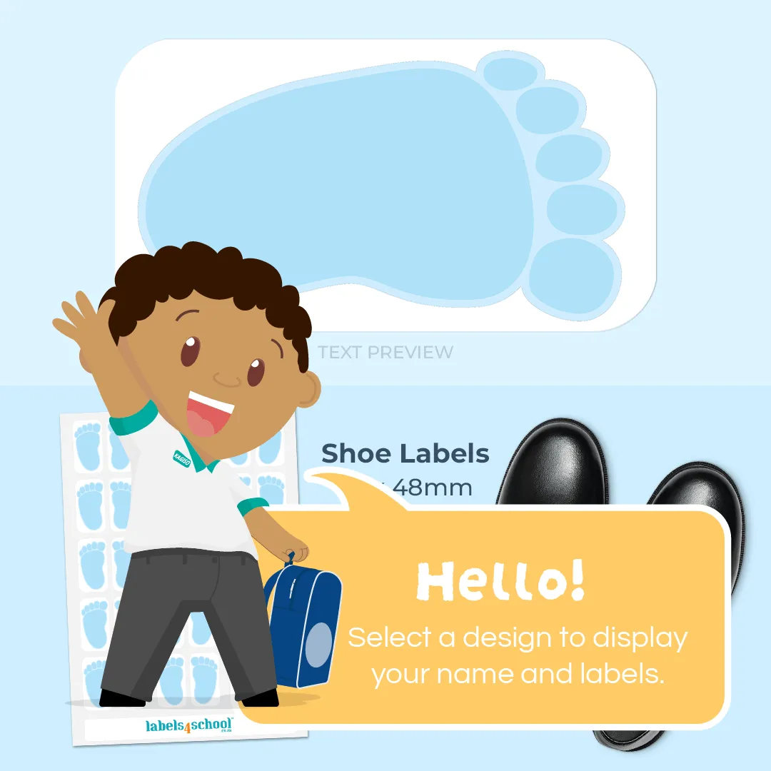 Colour Shoe Labels - Customise your own