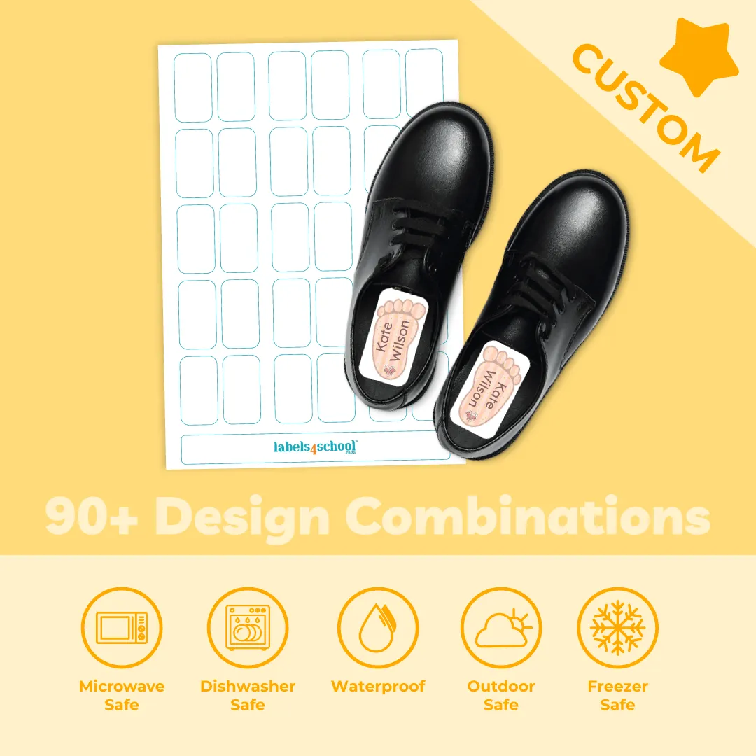 Colour Shoe Labels - Customise your own