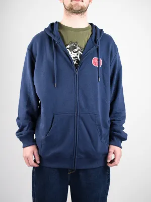 DC Shoes – Label It Zip Through Hoodie – Navy Blue