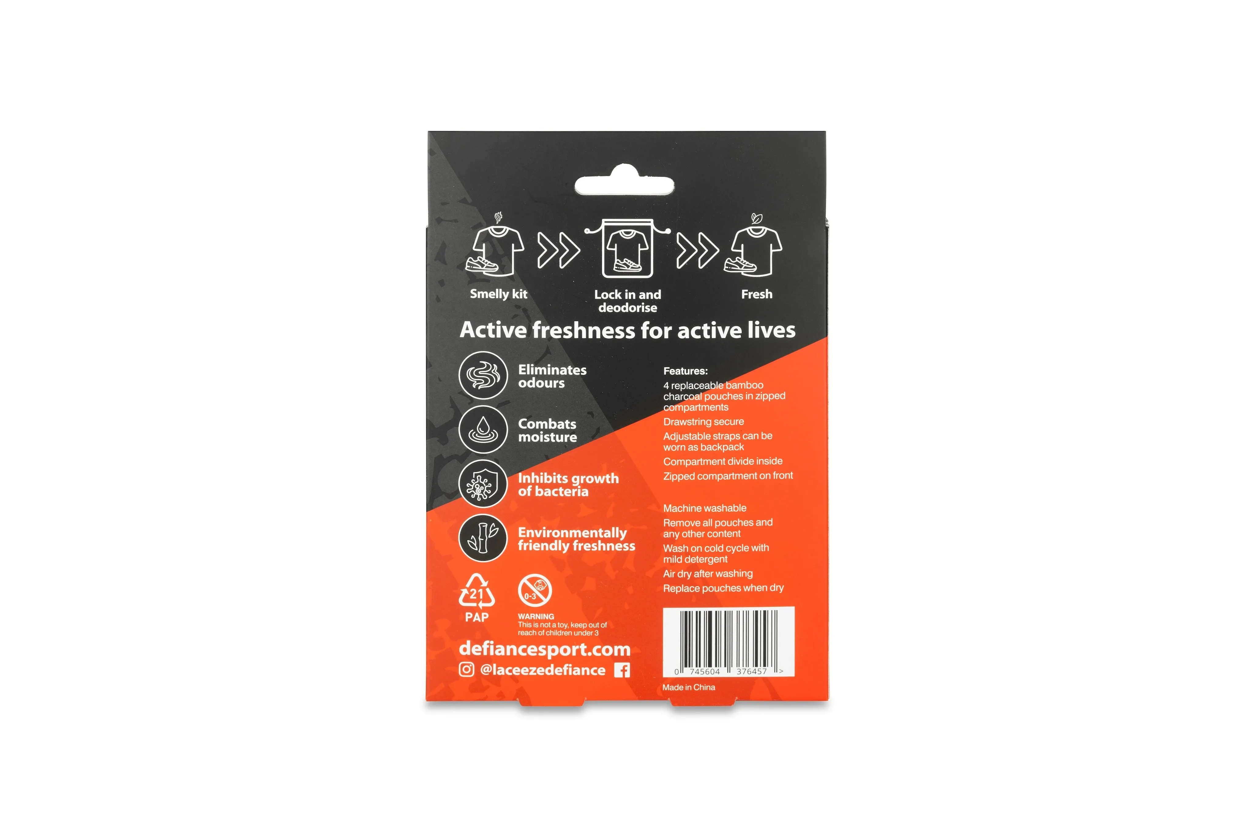 Defiance Fresh Deodorizing Kit Bag