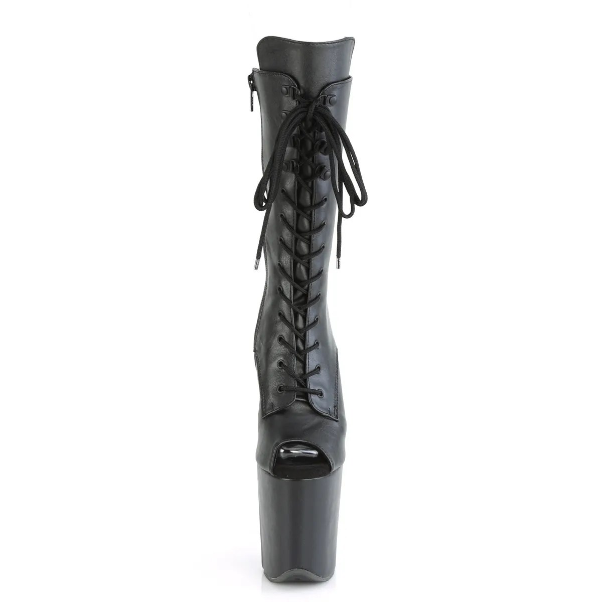 FLAMINGO-1051  Black Faux Leather/Black Faux Leather