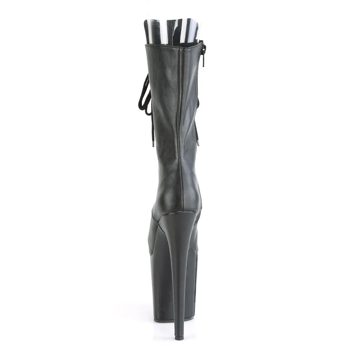 FLAMINGO-1051  Black Faux Leather/Black Faux Leather