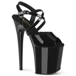 FLAMINGO-824  Black Patent/Black