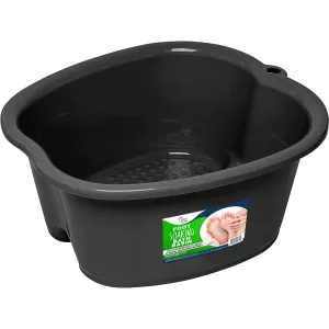 Foot Soaking Bath Basin - Large Size for Soaking Feet, Best Pedicure at Home Spa Treatment - Callus, Fungus and Dead Skin Remover, Enjoy Hot Water Foot Massager, Scrubbing in This Tub/Bucket - Gray