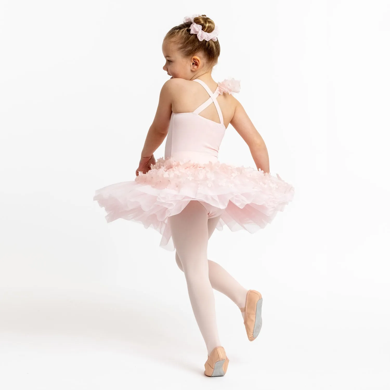 Ida: One Shoulder Flutter Sleeve Tutu Dress