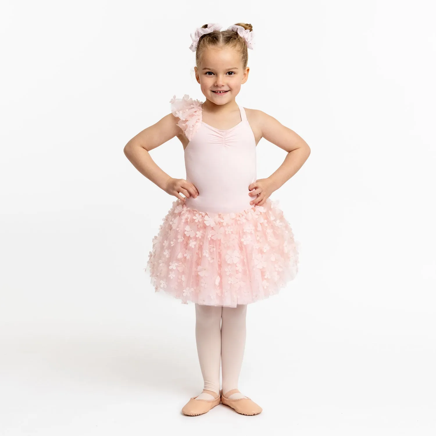 Ida: One Shoulder Flutter Sleeve Tutu Dress