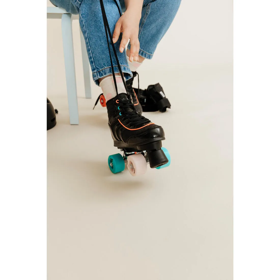Kids' Roller Skates Quad 100 - Holographic