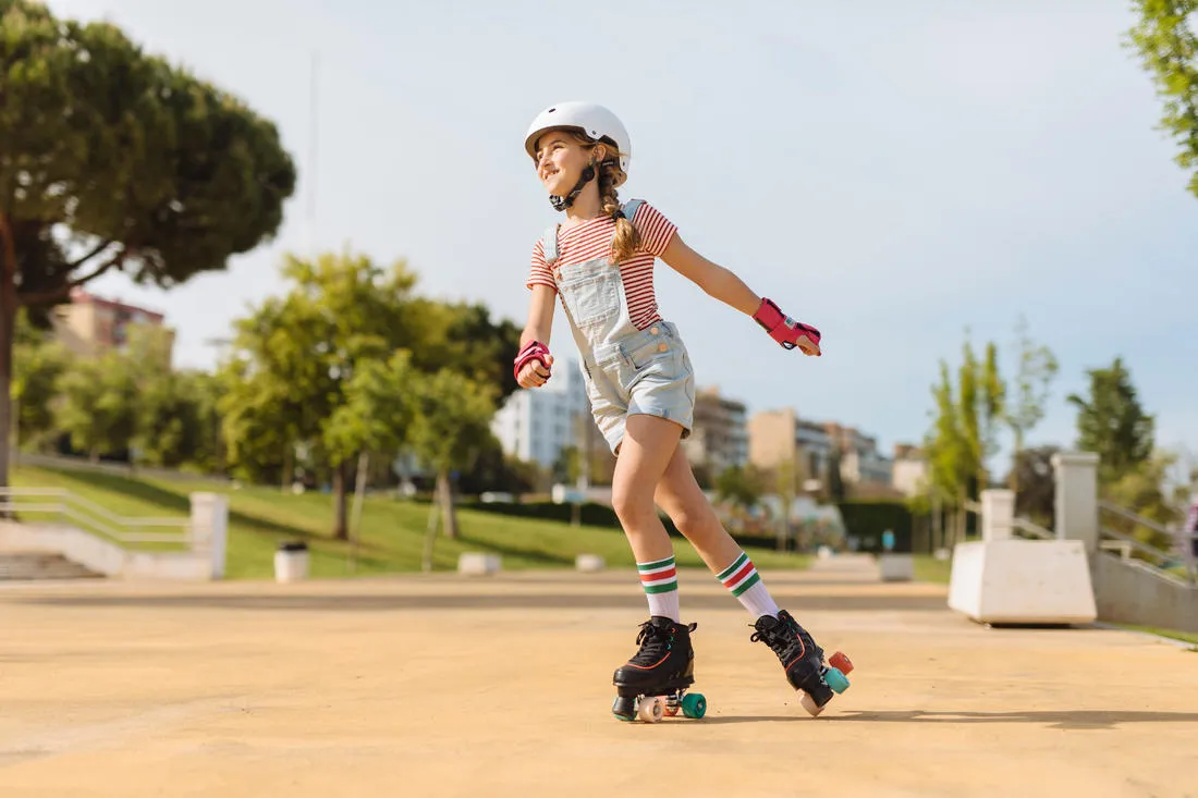 Kids' Roller Skates Quad 100 - Holographic
