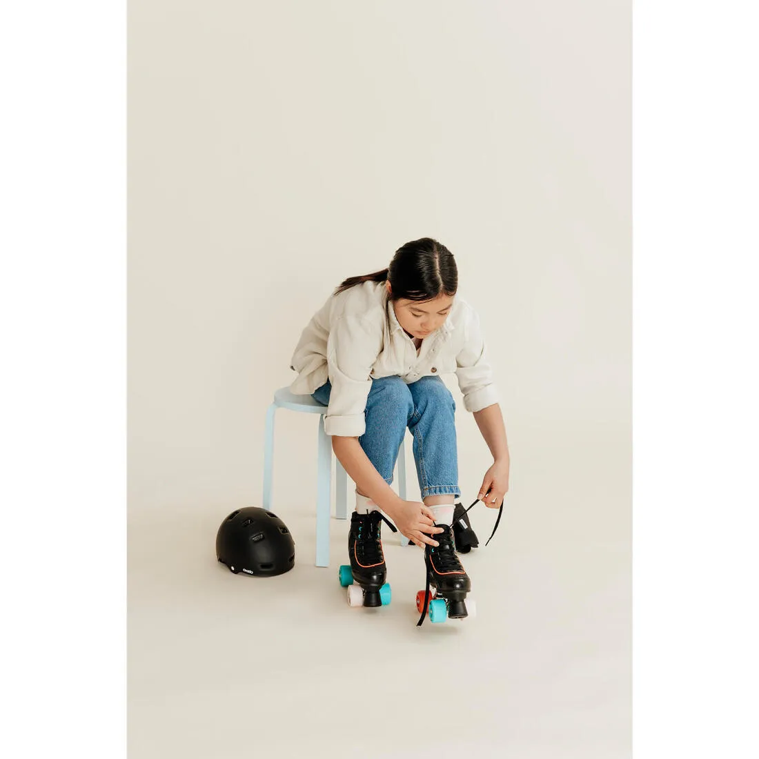 Kids' Roller Skates Quad 100 - Holographic