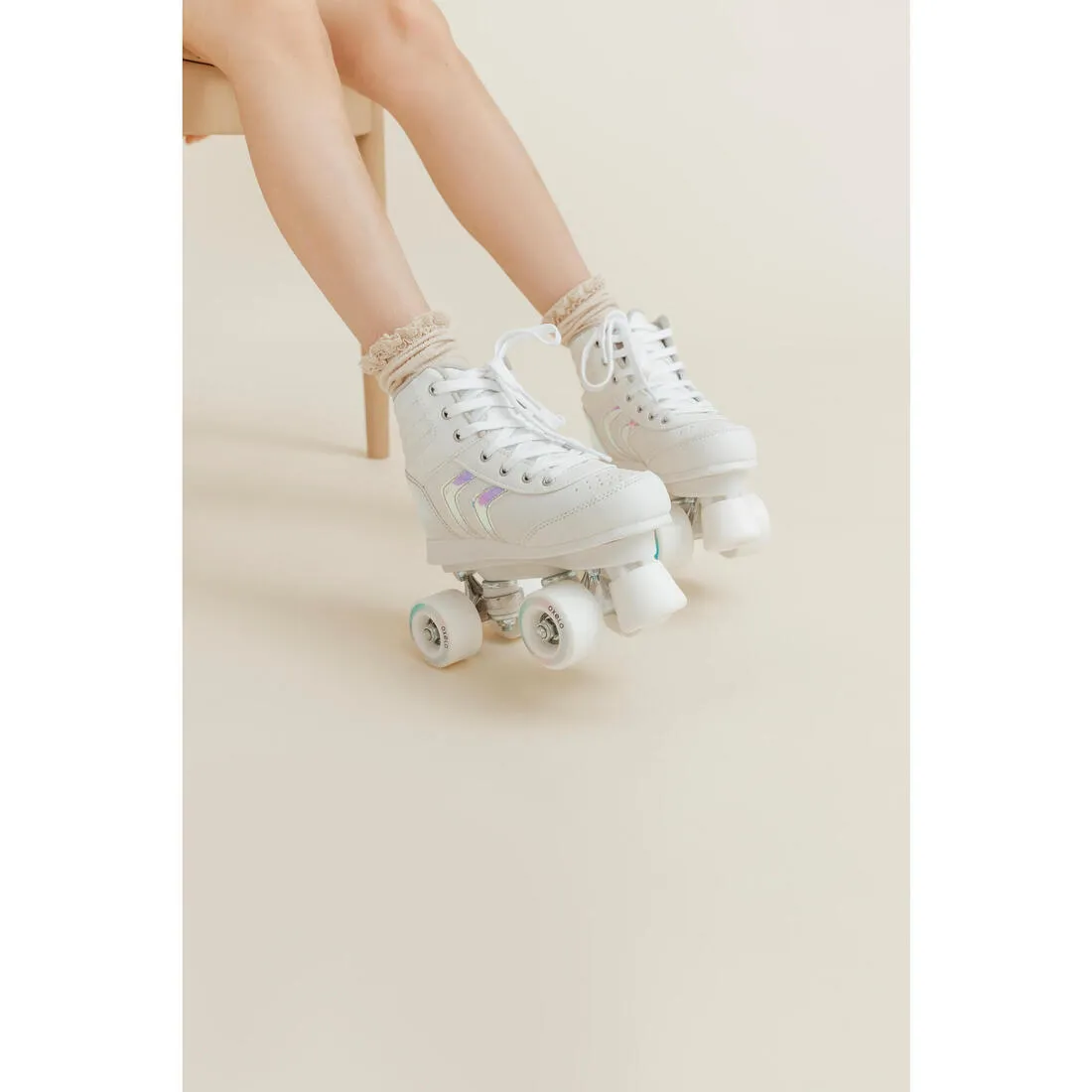 Kids' Roller Skates Quad 100 - Holographic