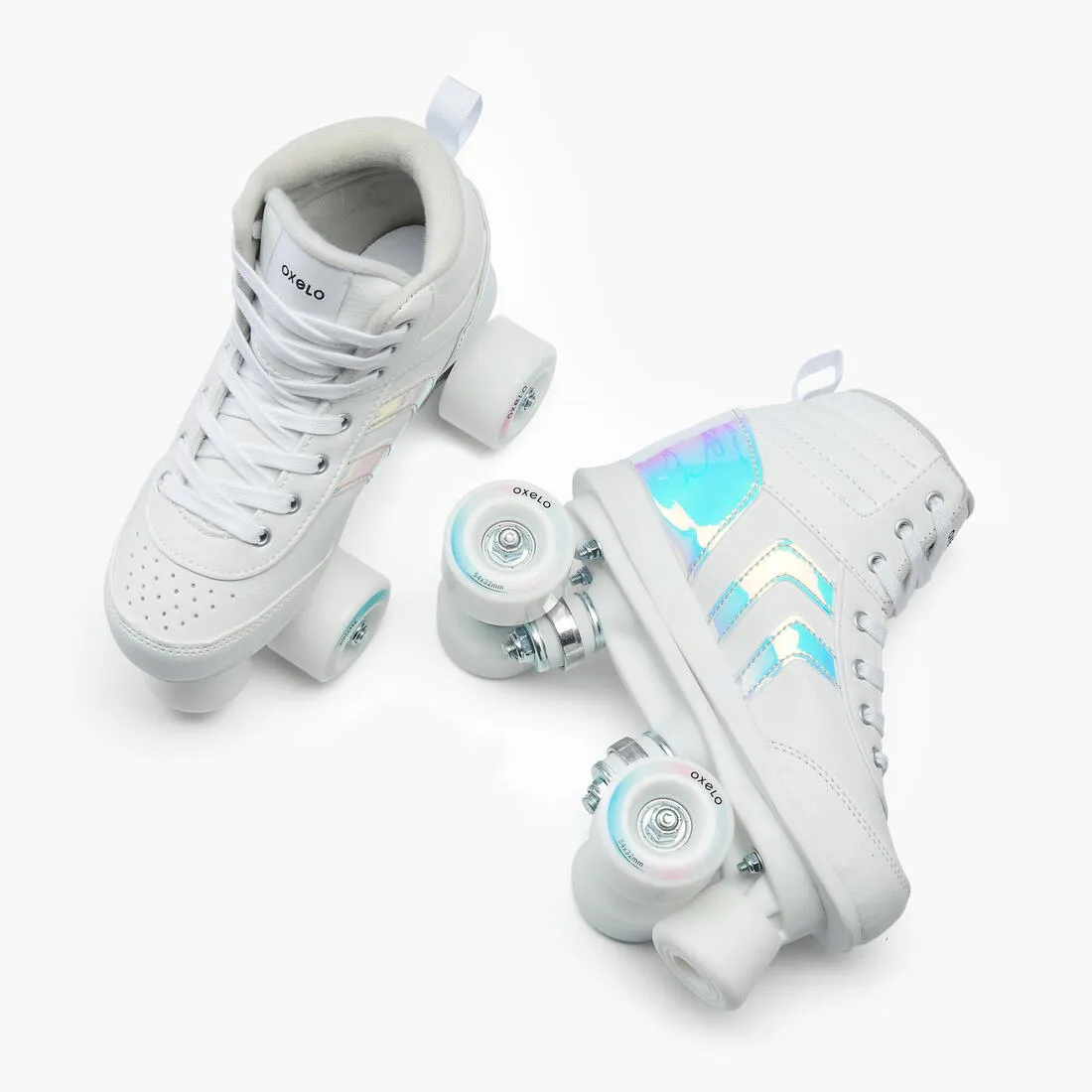 Kids' Roller Skates Quad 100 - Holographic