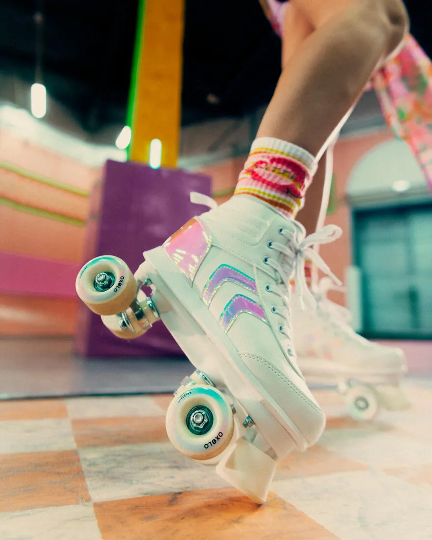 Kids' Roller Skates Quad 100 - Holographic