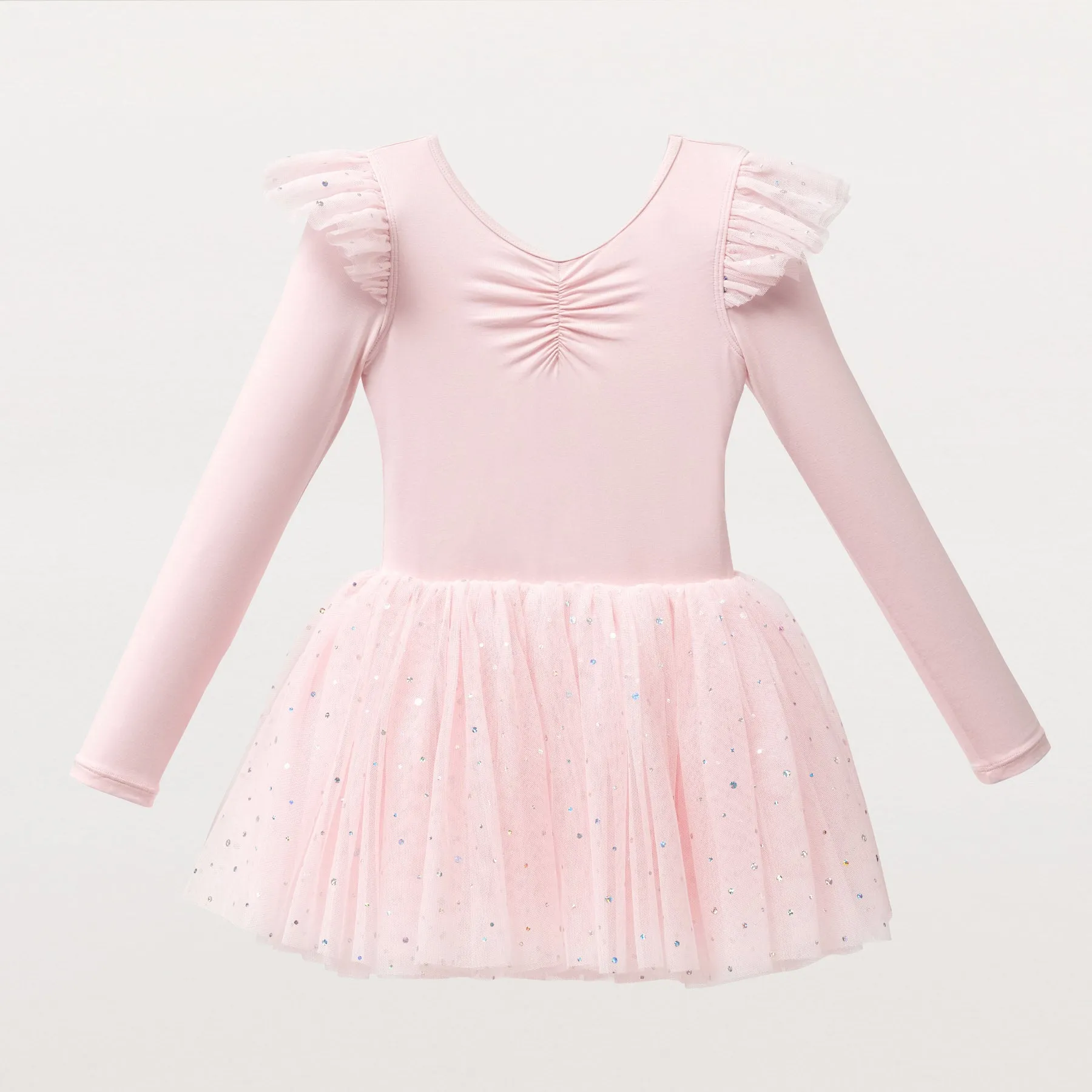 Lisbet: Long Sleeve Tutu Dress with Frill Sleeve and Keyhole Detail