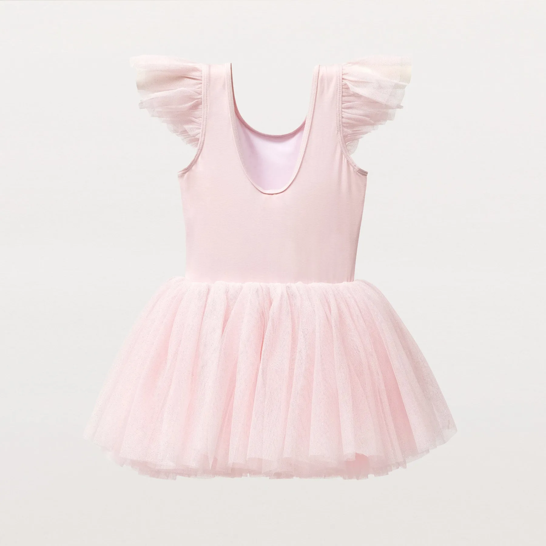 Mette: Pearl Collar Frill Sleeve Tutu Dress in Pink