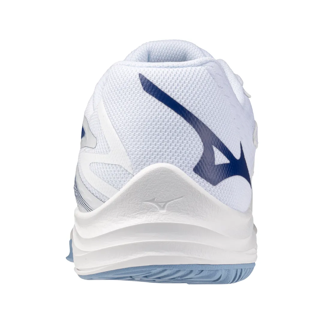 Mizuno Thunder Blade Z 2025 Unisex Volleyball Shoes (White/Bellwether Blue/Bel Air Blue)