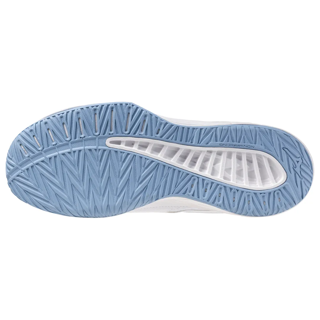 Mizuno Thunder Blade Z 2025 Unisex Volleyball Shoes (White/Bellwether Blue/Bel Air Blue)
