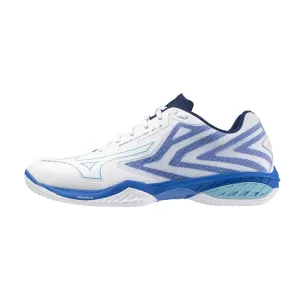 Mizuno Wave Claw EL 2 2024 Unisex Badminton Shoes (White/Mugen Blue/Estate Blue)