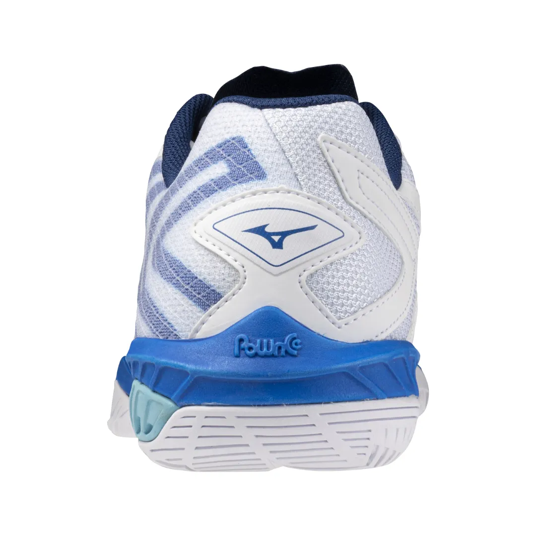 Mizuno Wave Claw EL 2 2024 Unisex Badminton Shoes (White/Mugen Blue/Estate Blue)