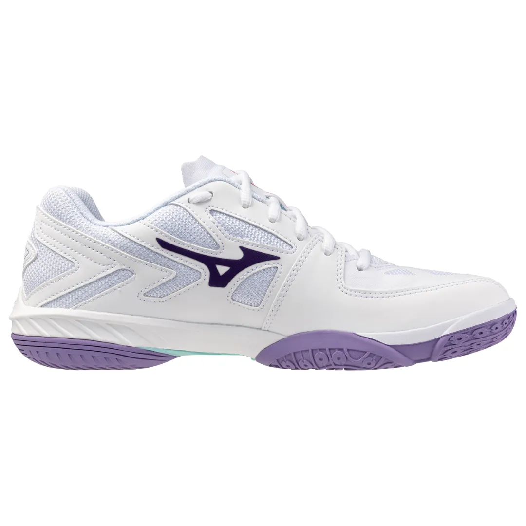 Mizuno Wave Claw EL 2 2025 Unisex Badminton Shoes (White/Violet Indigo/Camelia Rose)