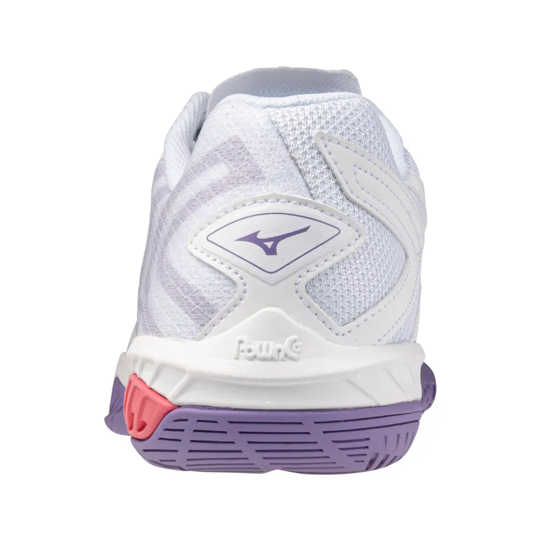 Mizuno Wave Claw EL 2 2025 Unisex Badminton Shoes (White/Violet Indigo/Camelia Rose)