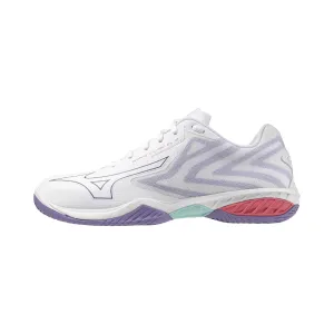 Mizuno Wave Claw EL 2 2025 Unisex Badminton Shoes (White/Violet Indigo/Camelia Rose)
