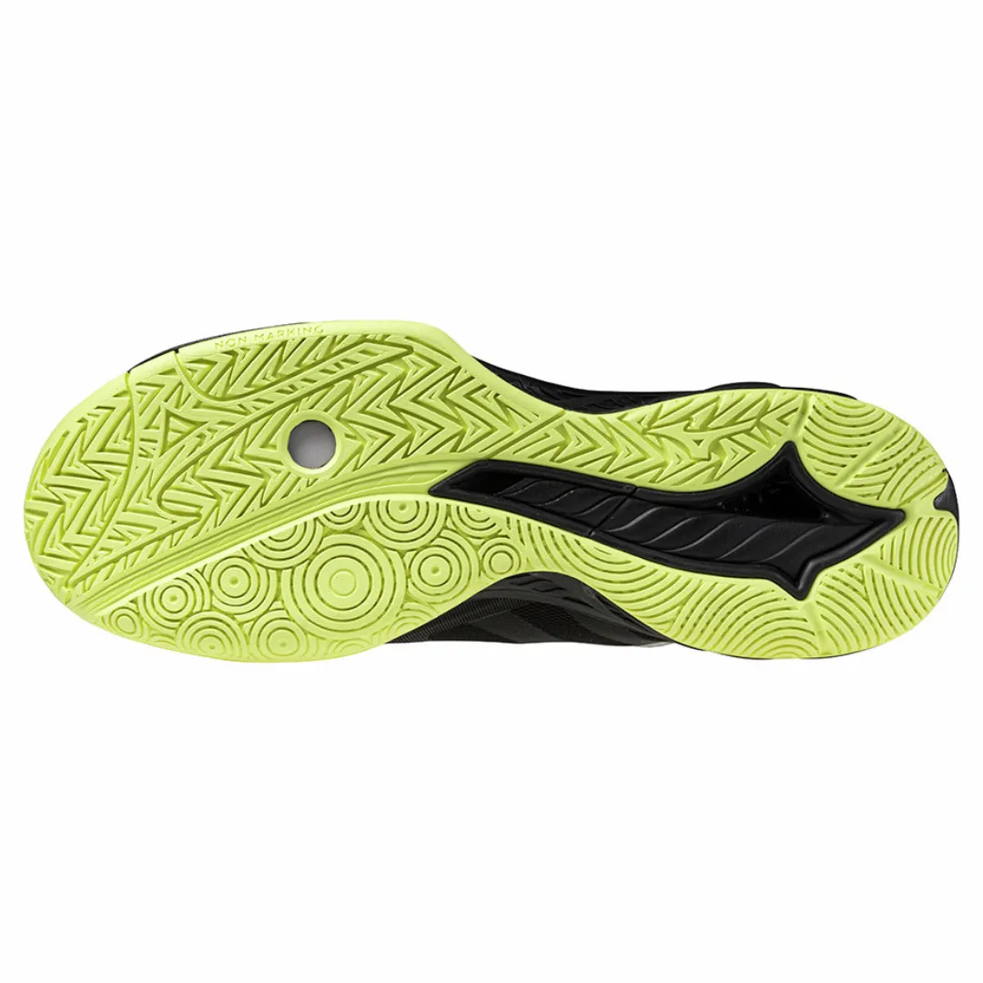 Mizuno Wave Fang EL 2 2024 Unisex Badminton Shoes (Black/White/Sunny Lime)