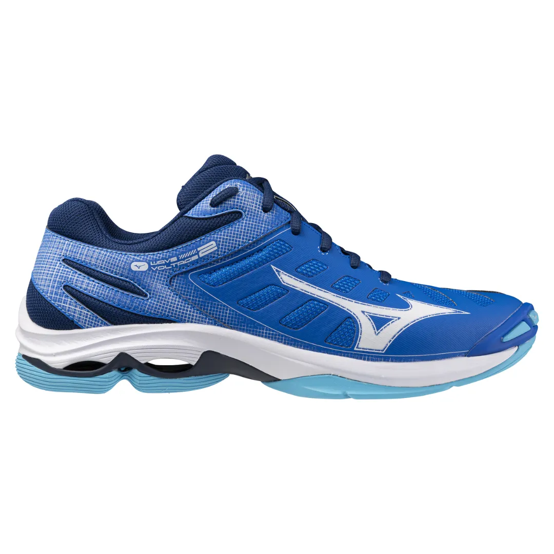 Mizuno Wave Voltage 2 2024 Unisex Volleyball Shoes (Seasonal Blue/White/Estate Blue)