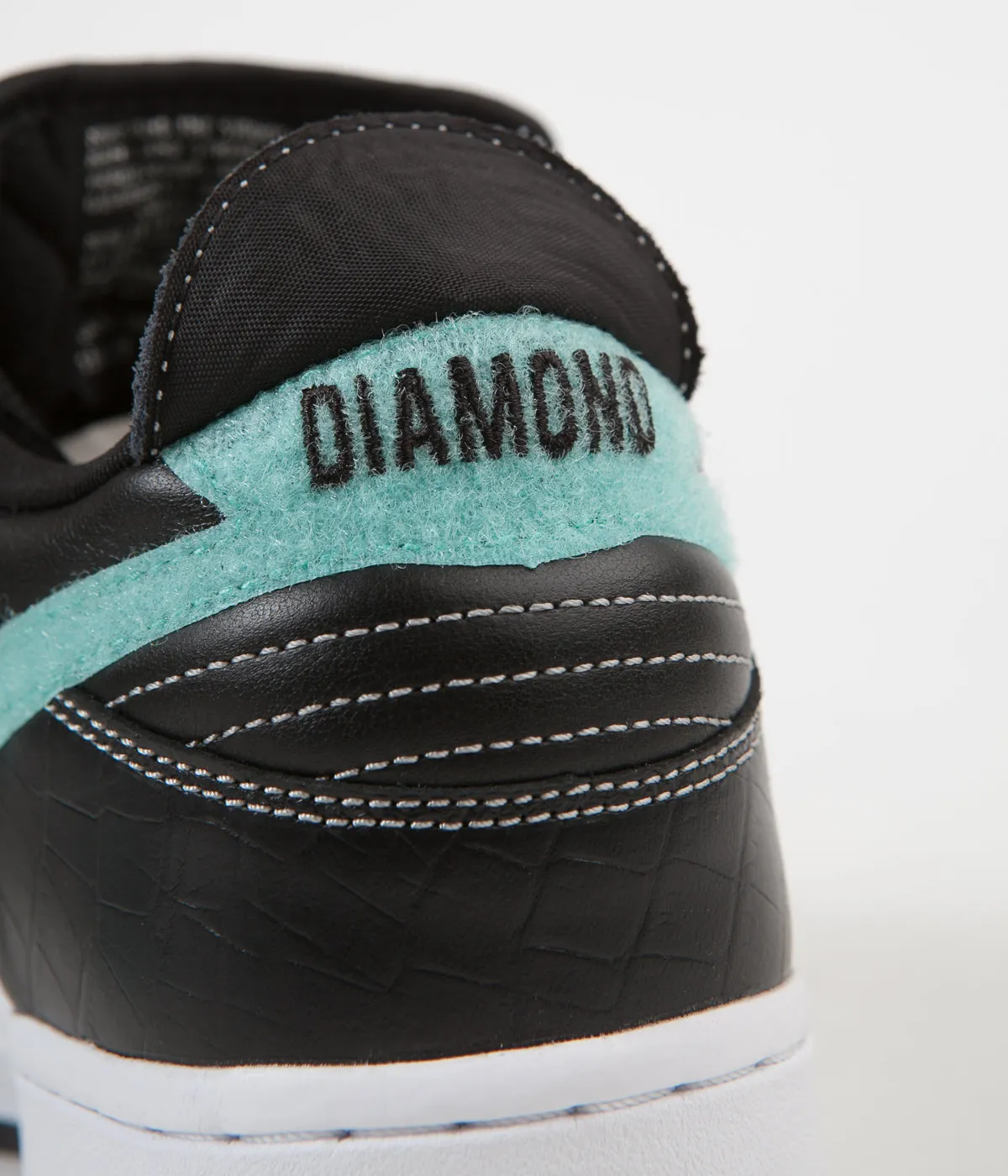 Nike SB x Diamond Dunk Low Pro OG Shoes - Black / Chrome - Black - Tropical Twist