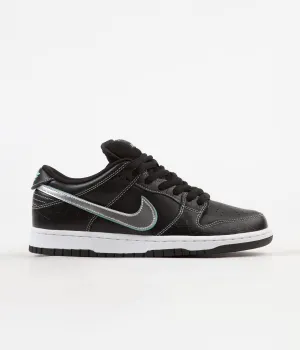 Nike SB x Diamond Dunk Low Pro OG Shoes - Black / Chrome - Black - Tropical Twist