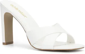 Olivia Miller Women's Sofia Heel Sandals Heels Shoes OMRA-8353 White 6M