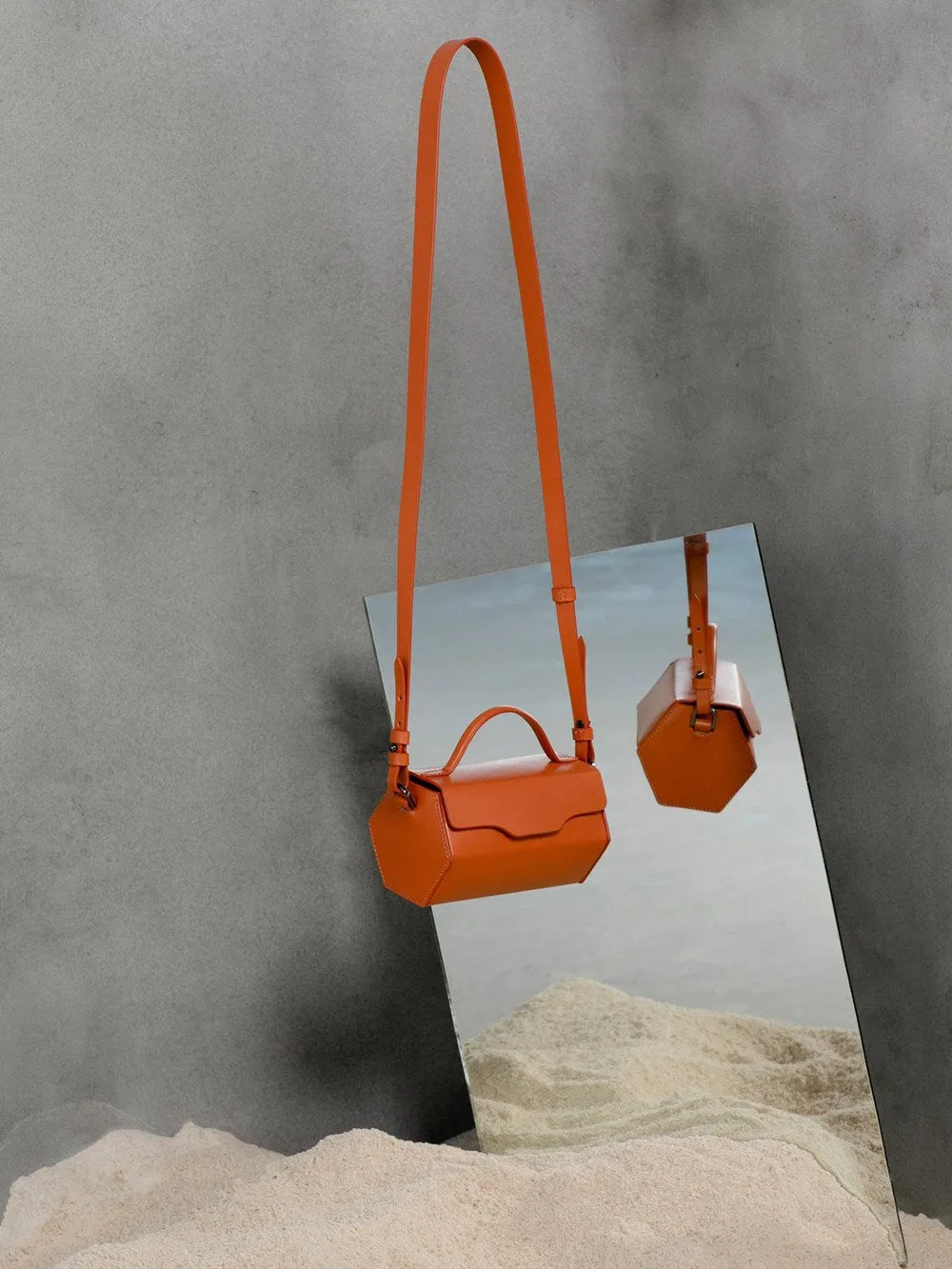 Perona   I   Bag - Cross Body Yui In Rust Orange