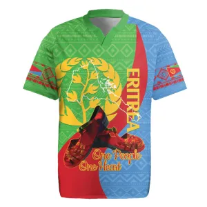 Personalised Eritrea Independence Day Rugby Jersey Shida Shoes Olive Branch African Pattern LT14