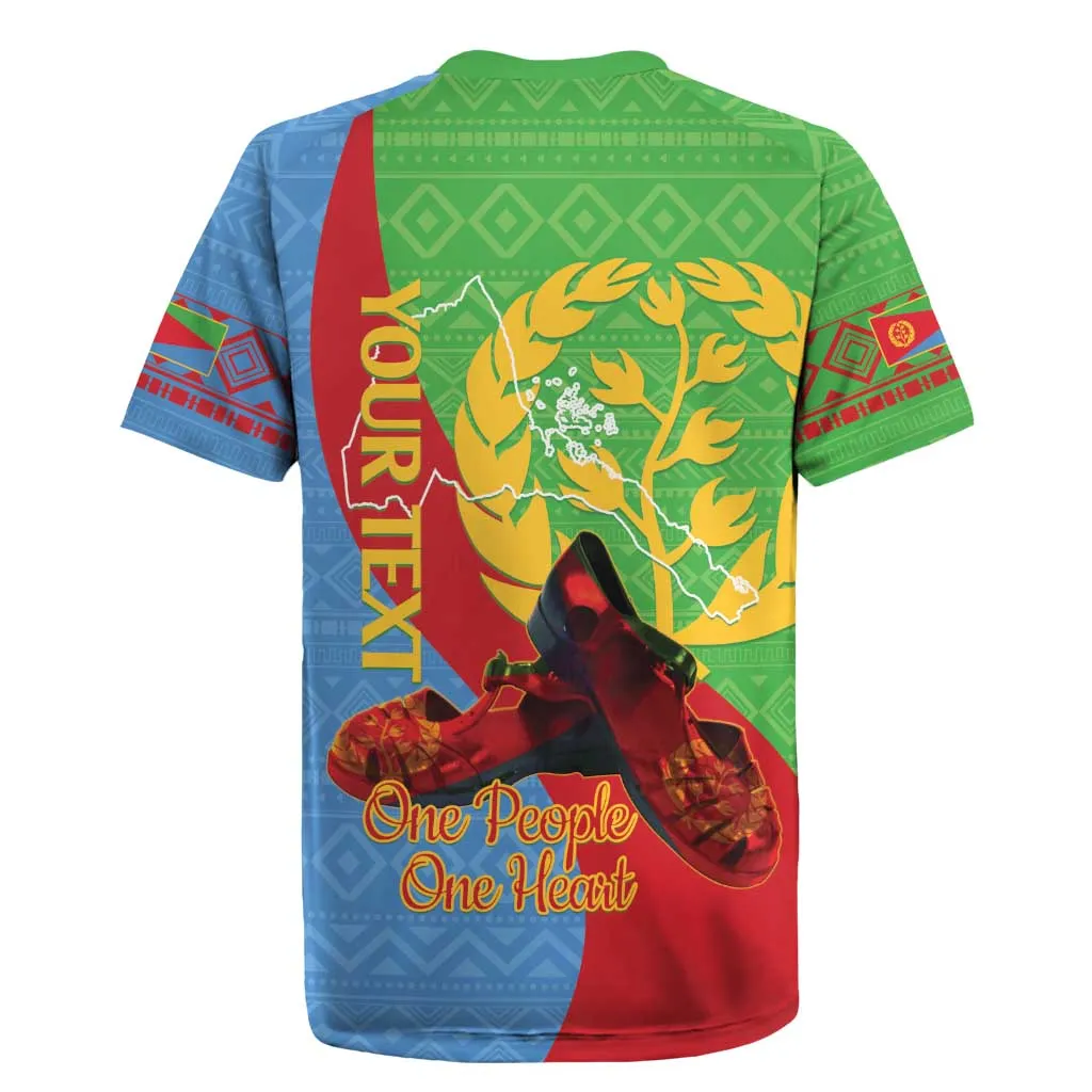 Personalised Eritrea Independence Day Rugby Jersey Shida Shoes Olive Branch African Pattern LT14