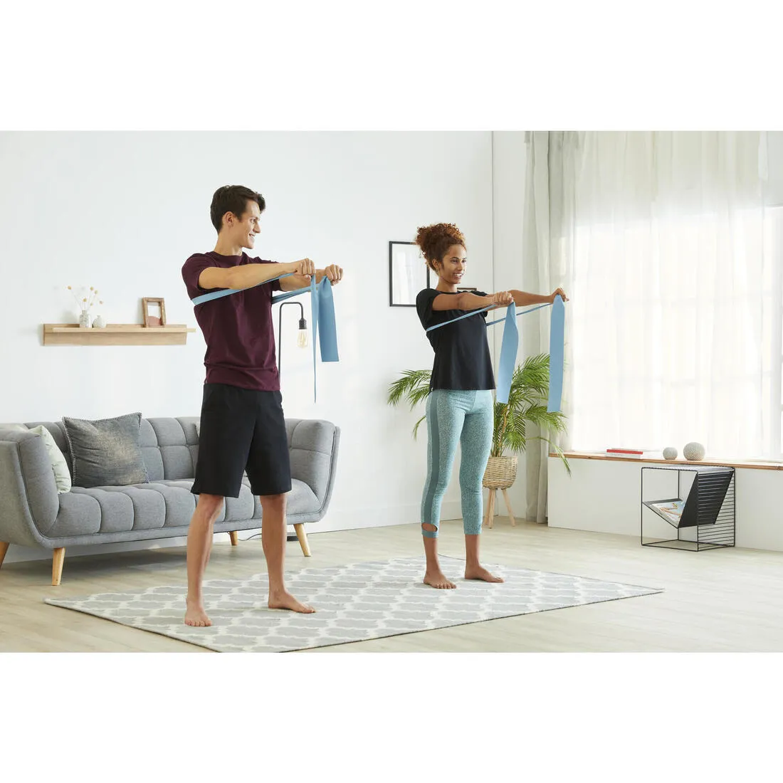 Pilates Elastic Resistance Band 2 kg - Blue