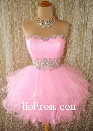 Pink Short Prom Dresses,Mini Cute Prom Dress,Evening Dress