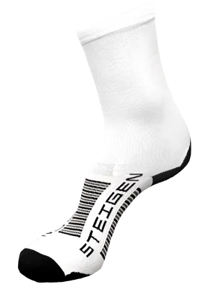 Plain White Running Socks ¾ Length