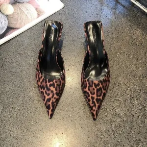 Point Toe Flare Heels Sandals