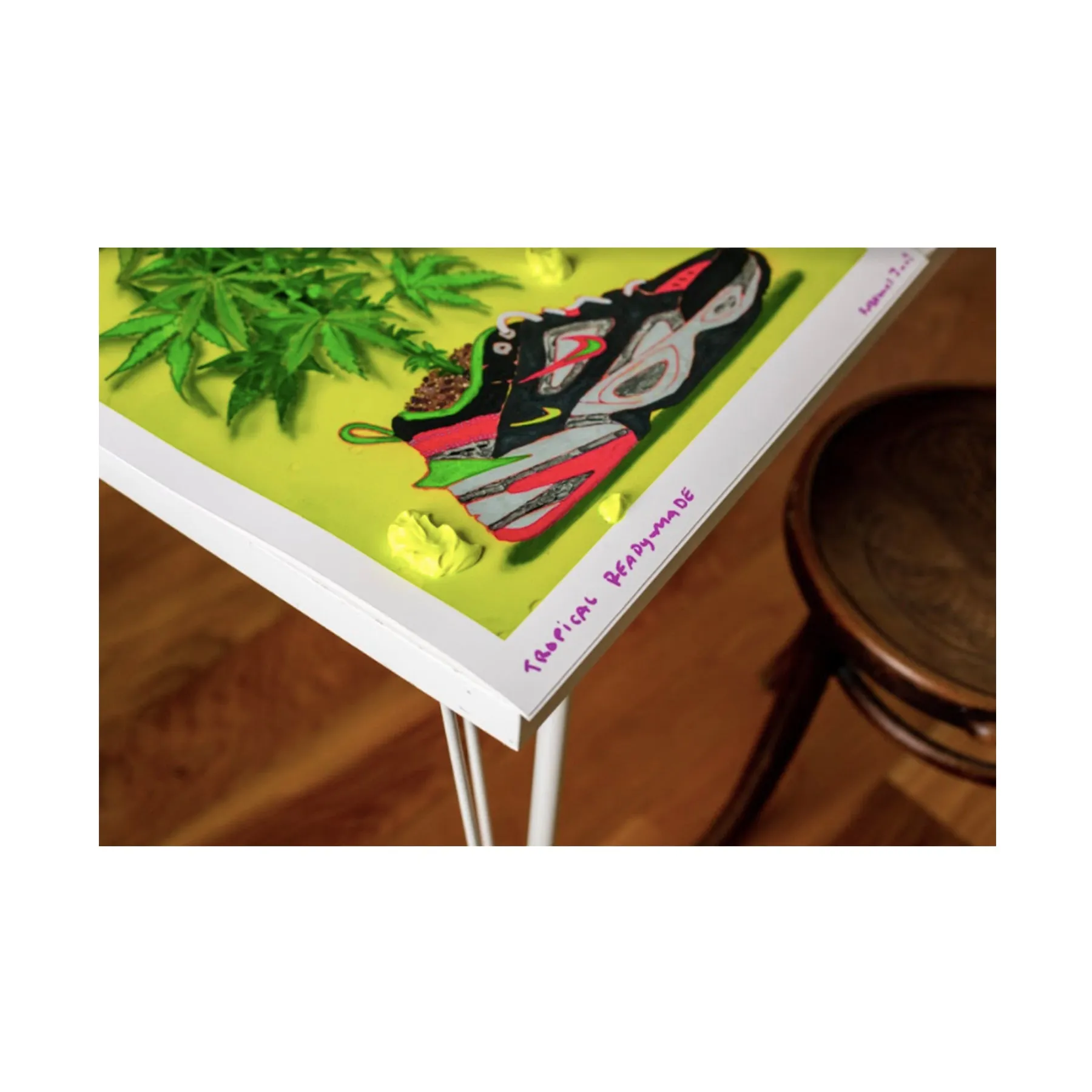 Radames "Juni” Figueroa, OG Kermit Magic Dragon In My Shoes (Tropical Readymade Painting), 2021; Limited Edition Print