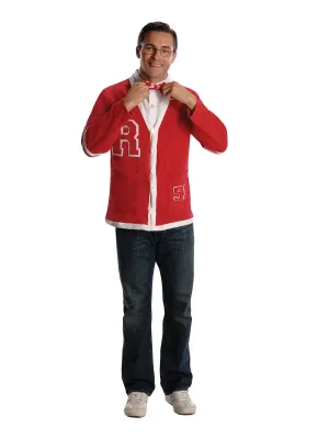 Red Letterman Sports Jacket Men's 1950's Costume